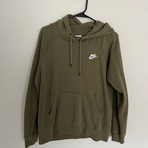 Nike Hoodie Sweatshirt Women’s Large Olive Green